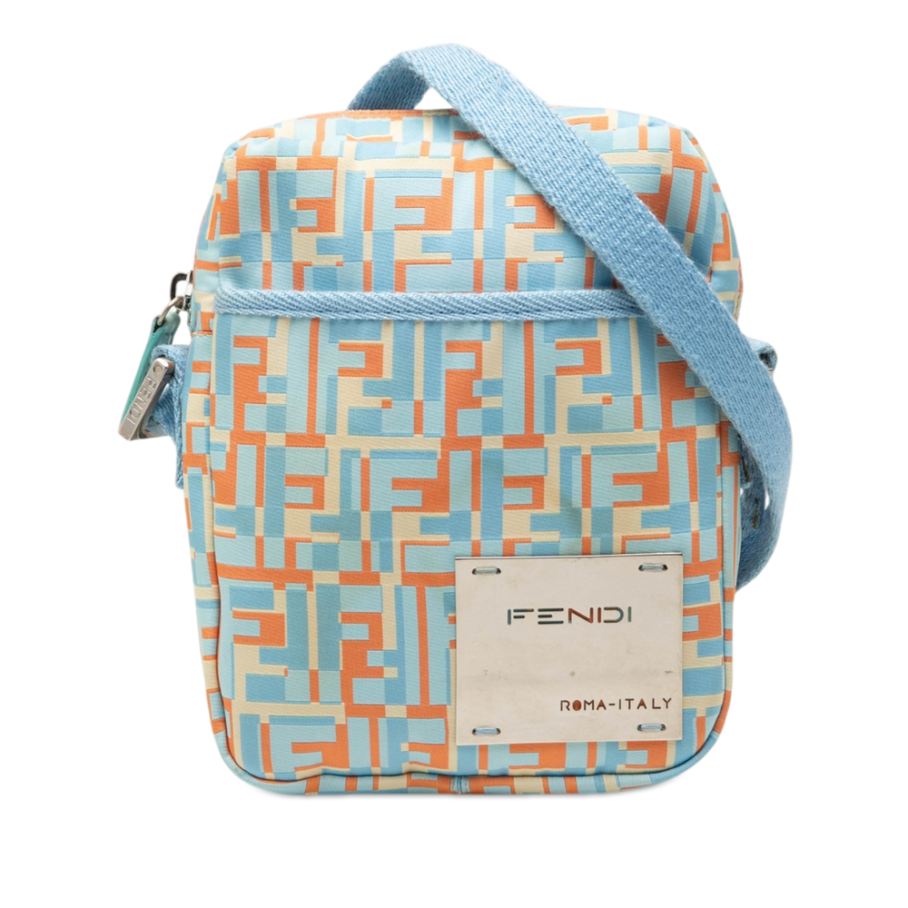Pre-Loved Fendi Zucca Nylon Messenger Bag